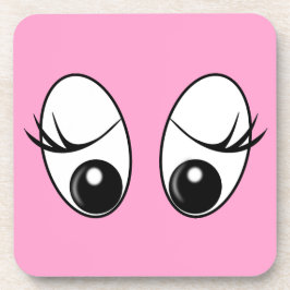 Cursief Eyes Custom Colors Onderzetter - Roze