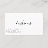 Cursief geavanceerd visitekaartje (Achterkant)