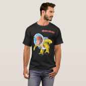 Cursief George Happy Astronaut Portret T-shirt (Voorkant volledig)