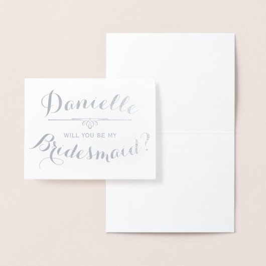 Cursief Gepersonaliseerd: Jij zult mijn bruidsmeis Folie Kaarten (Display)