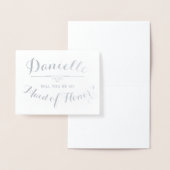 Cursief Gepersonaliseerd Wil Je Mijn Maid Of Honor Folie Kaarten (Display)
