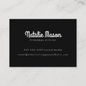 Cursief Hallo houten paneel Visitekaartje (Achterkant)