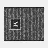 Cursief Hand Schrijven INITIAAL Story Classic Home Fleece Deken (Voorkant (Horizontaal))