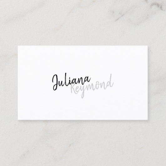 cursief handgeschreven professionele moderne softw visitekaartje (Voorkant)