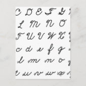 cursief handschrift briefkaart (Voorkant)