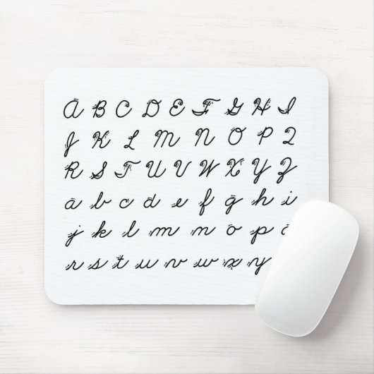 cursief handschrift muismat (Met muis)