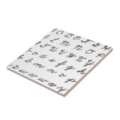 cursief handschrift tegeltje (Zijkant)