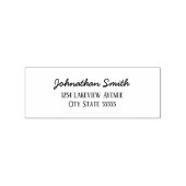 Cursief handtekening uiterlijk script naam retoura rubberstempel (Afrduk)