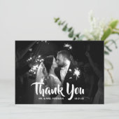 Cursief Huwelijksfotografieschrift Bedankkaart (Staand voorkant)