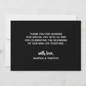 Cursief Huwelijksfotografieschrift Bedankkaart (Achterkant)