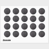Cursief Initiaal zwarte waszegel Ronde Sticker (Vel)