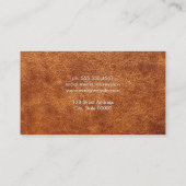 Cursief lettertype | Achtergrond bruine textuur Visitekaartje (Achterkant)
