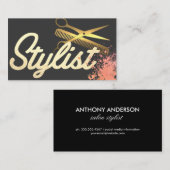 Cursief lettertype | goudschaar | creatief visitekaartje (Voorkant / Achterkant)