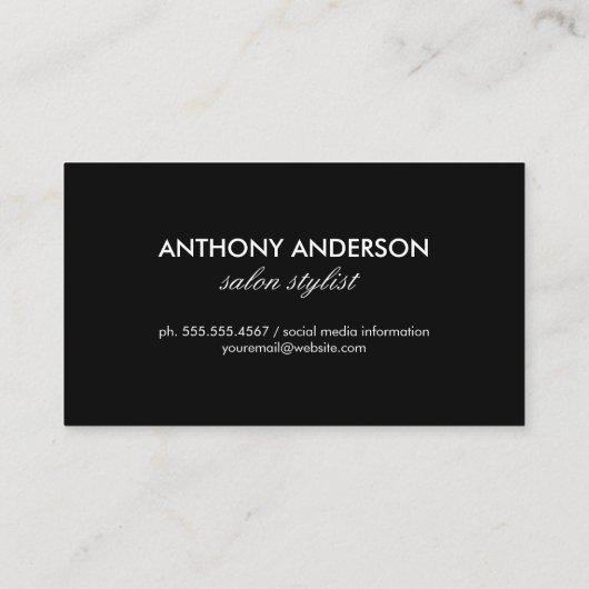 Cursief lettertype | goudschaar | creatief visitekaartje (Achterkant)