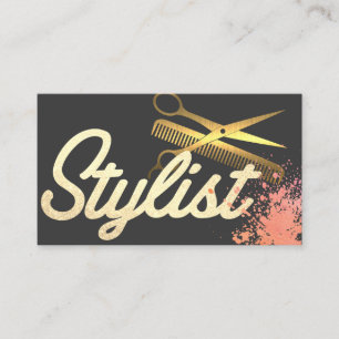 Cursief lettertype   goudschaar   creatief visitekaartje