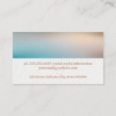 Cursief lettertype | Leder | Glastextuur Visitekaartje (Achterkant)