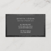 Cursief lettertype | Ledergrens Visitekaartje (Achterkant)