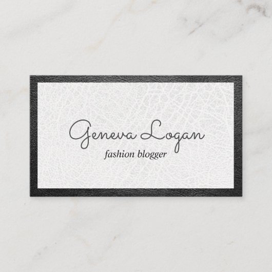 Cursief lettertype | Ledergrens Visitekaartje (Voorkant)