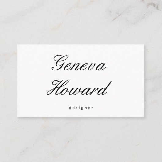 Cursief lettertype | Minimalistisch Visitekaartje (Voorkant)