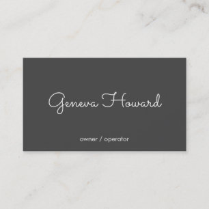 Cursief lettertype Minimalistische grijs Visitekaartje
