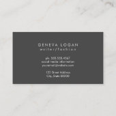 Cursief lettertype | Nep leer | Hoge mode Visitekaartje (Achterkant)