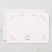 Cursief Lijst Fotogeboorteaankondiging Kaart (Achterkant)