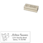 Cursief Little Fox-adres Rubberstempel (Gestempeld)