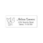 Cursief Little Fox-adres Rubberstempel (Afrduk)