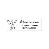 Cursief Little Fox-adres Zelfinktende Stempel (Design)
