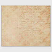 Cursief Manuscript en Filigree op Tan Cadeaupapier (Vlak)