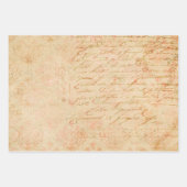 Cursief Manuscript en Filigree op Tan Inpakpapier Vel (Voorkant 2)