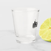 Cursief naamontwerp shot glas (Links)