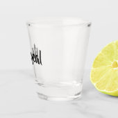 Cursief naamontwerp shot glas (Rechts)