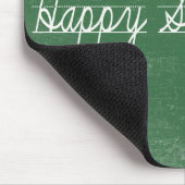 Cursief penmanschap op groen krijtbord muismat (Hoek)