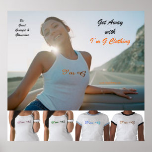 Cursief Prints Poster van I'm G Clothing