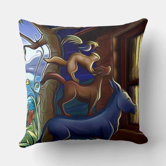 Cursief proefdier kussen (Achterkant)