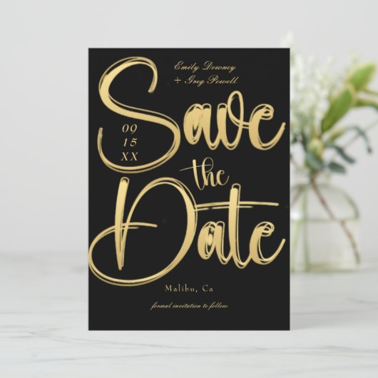 Cursief Schrift Save the Date Kaart (Staand voorkant)