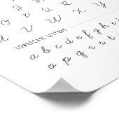 Cursief schrijfschema poster (Hoek)
