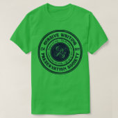 Cursief schrijvende boekenboekingsvereniging t-shirt (Design voorkant)