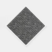 Cursief schrijver artikel zwart wit servet (Hoek)