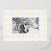 Cursief script Dankuwel acht foto-inklage goud Folie Feestdagenkaart (Achterkant)