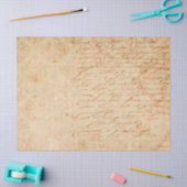 Cursief script en Filigree op Tan-decoupage Tissuepapier (Craft)