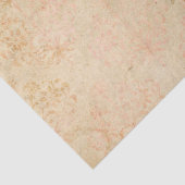 Cursief script en Filigree op Tan-decoupage Tissuepapier (Detail)