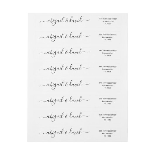 Cursief script handgeschreven kalligrafie bruiloft (Vel)
