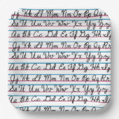 Cursief script handschrift leren Terug naar school Papieren Bordje (Voorkant)