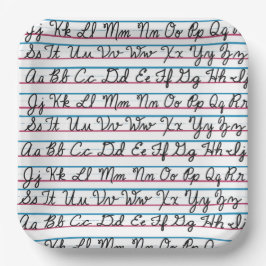 Cursief script handschrift leren Terug naar school Papieren Bordje