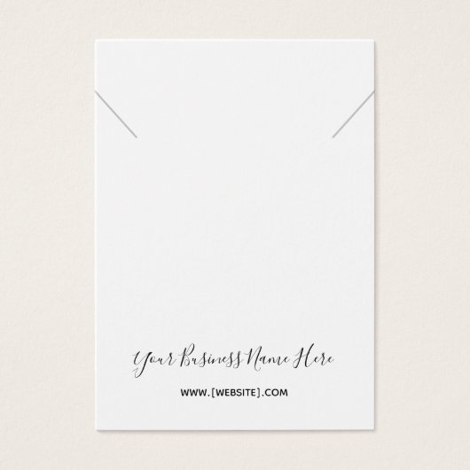 Cursief Script Ketting Verwervingskaart Visitekaartje (Voorkant)