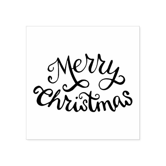 Cursief Script Merry Christmas Rubber Stamp Rubberstempel (Afrduk)