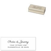 Cursief Script Wedding Return-adres Rubberstempel (Gestempeld)