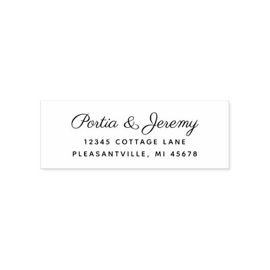 Cursief Script Wedding Return-adres Zelfinktende Stempel (Design)
